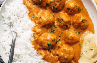 Butter Chicken Meatballs Recipe – Pinch of Yum