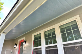 Front Porch Refresh Progress (Plus, Do Haint Blue Porch Ceilings Work?)