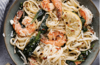 Lemon Garlic Parmesan Shrimp Pasta